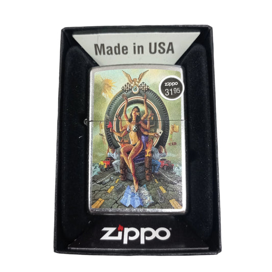 ZIPPO LIGHTER ROAD QUEEN DESIGN