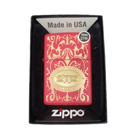 ZIPPO LIGHTER AN AMERICAN CLASSIC RED MATTE DESIGN