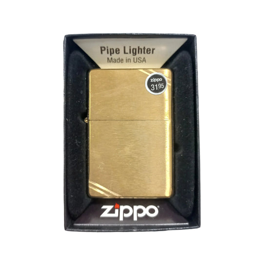 ZIPPO LIGHTER VINTAGE BRUSHED BRASS DESIGN