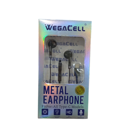 WEGACELL METAL EARPHONES