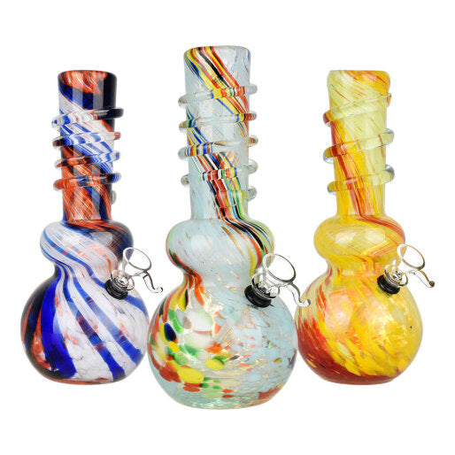 10.25" FRIT STRIPE SOFT GLASS BONG