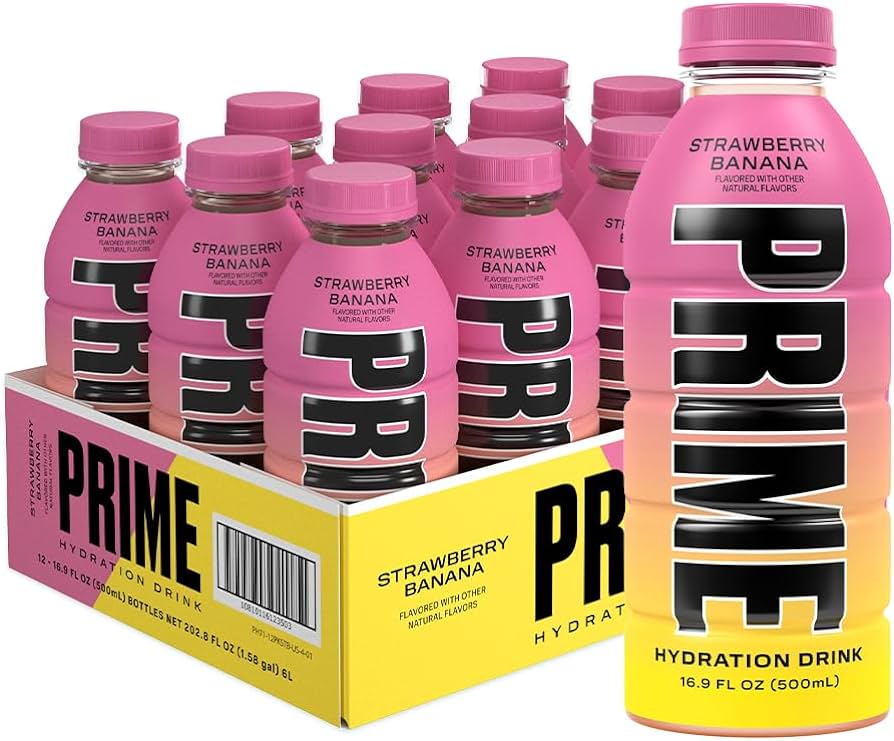 PRIME ENERGY DRINK STRAWBERRY BANANA 15PK