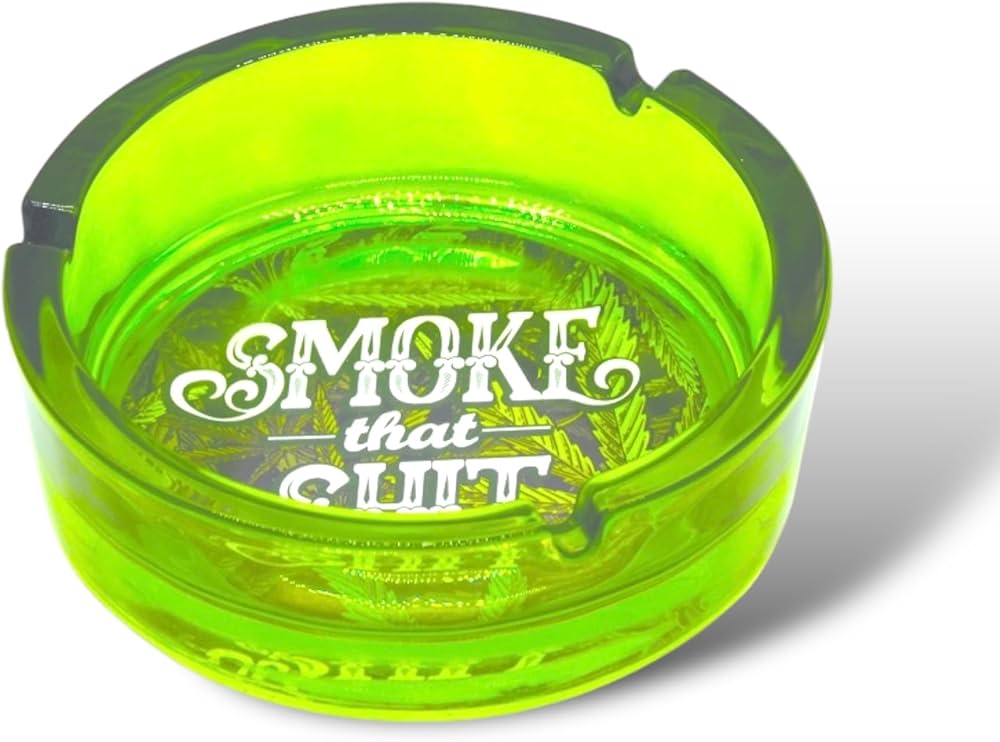 FUJIMA 420 LEAF DESIGN GLASS ASHTRAYS