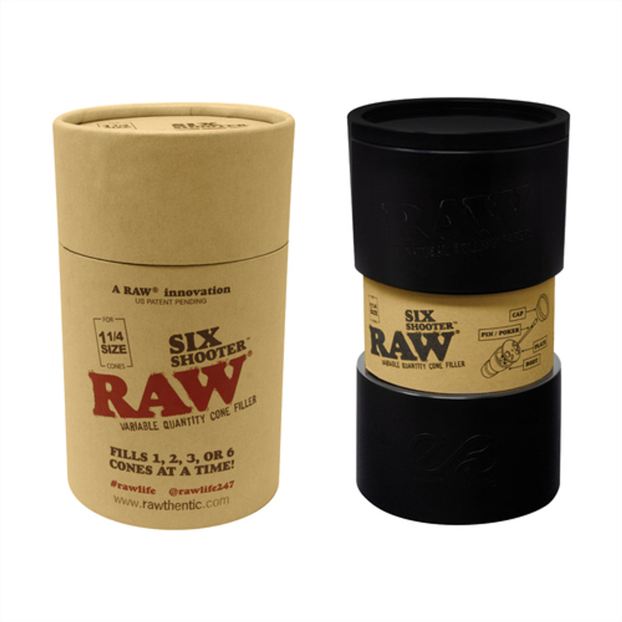 RAW SIX SHOOTER FOR 1 1/4 CONES