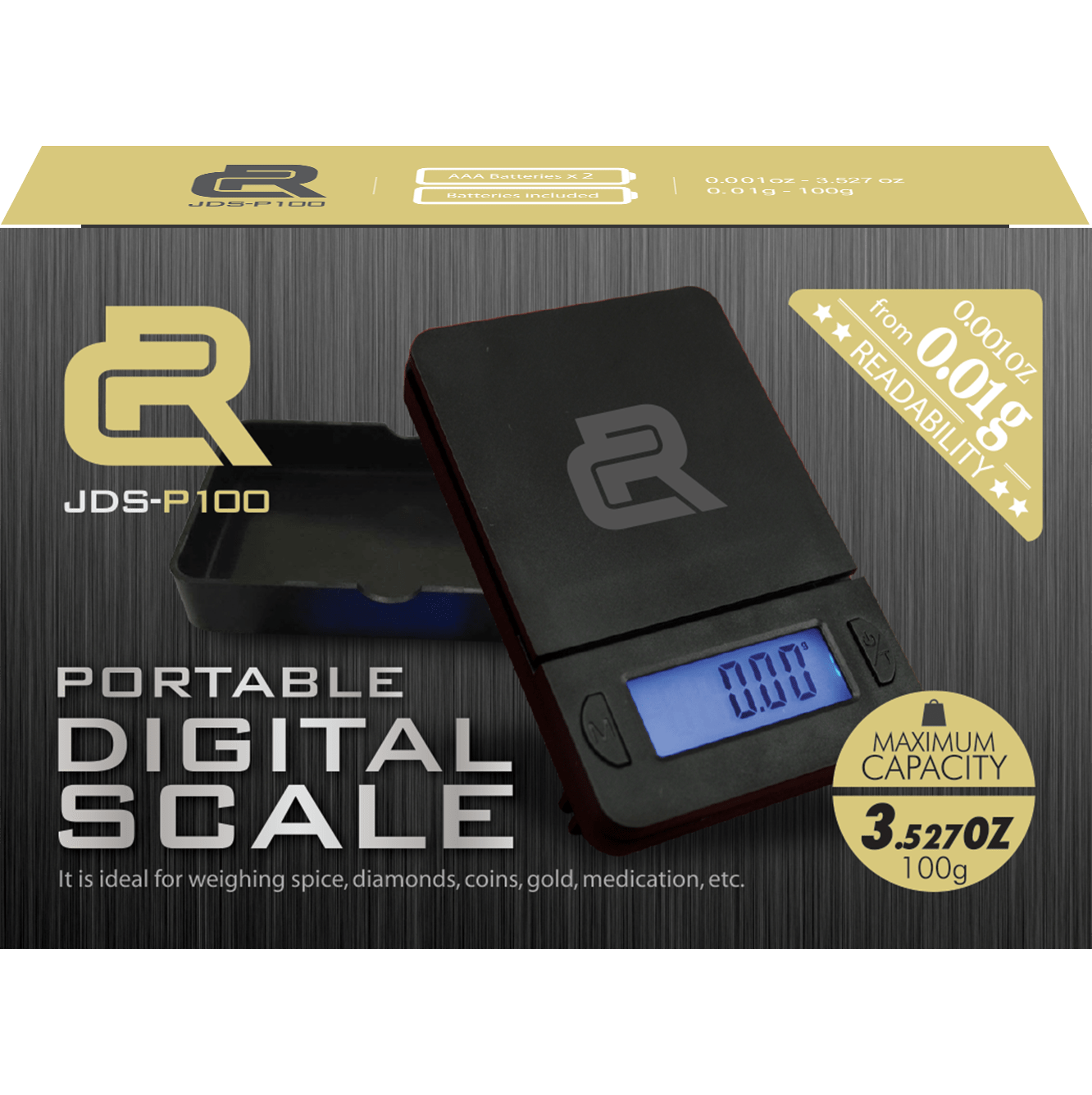 CR PORTABLE DIGITAL SCALE 3.527OZ