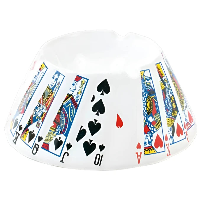 CERAMIC PLAYING CARD ASHTRAYS