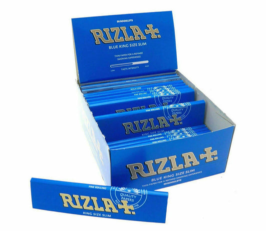 RIZLA + BLUE KING SIZE SLIM ROLLING PAPERS