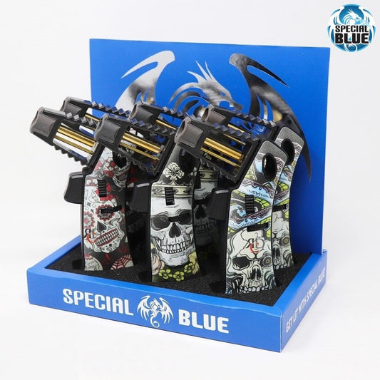 SPECIAL BLUE AVENGER SKULL TORCH DISPLAY